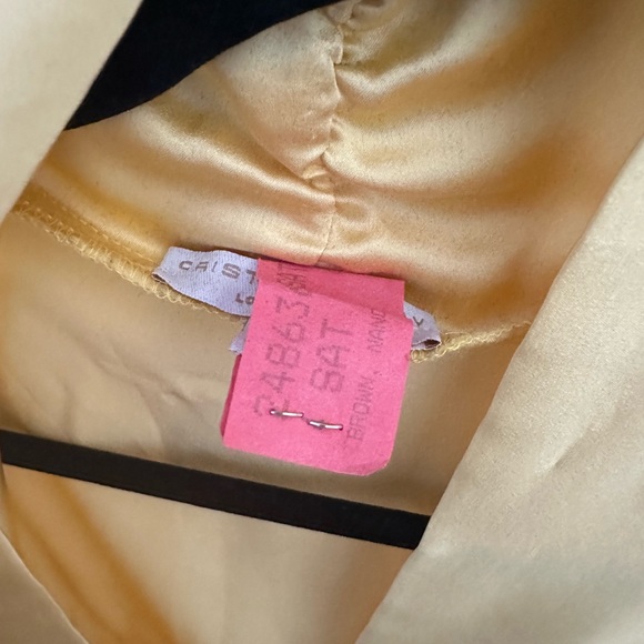 Christi Conaway yellow silk tie blouse - Picture 5 of 9